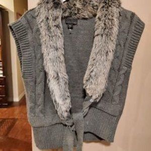 Faux Fur lined Sweater Vest